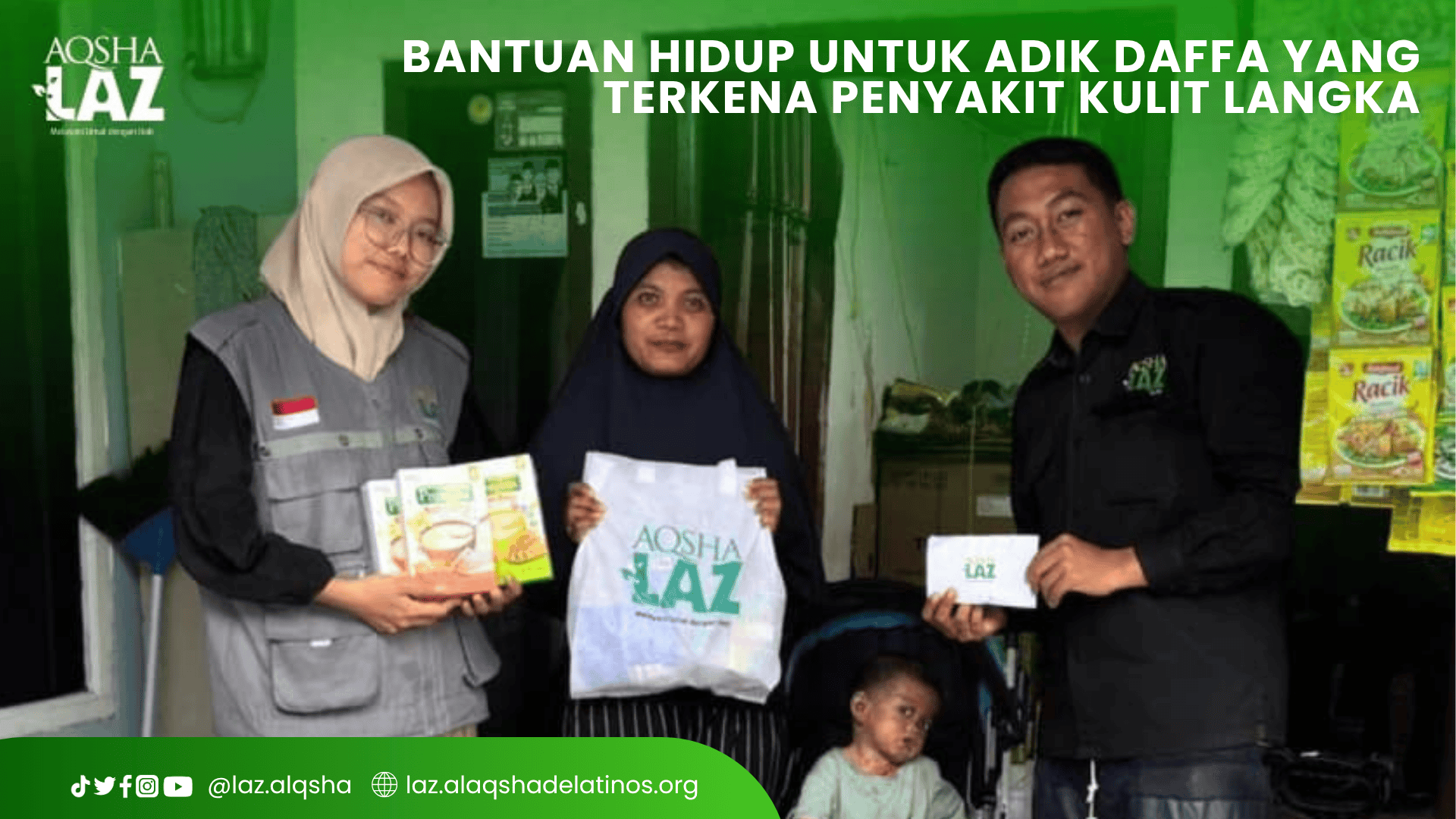 PENYALURAN BANTUAN ADIK DAFFA TAHAP 1